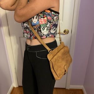Faux Leather Studded Crossbody